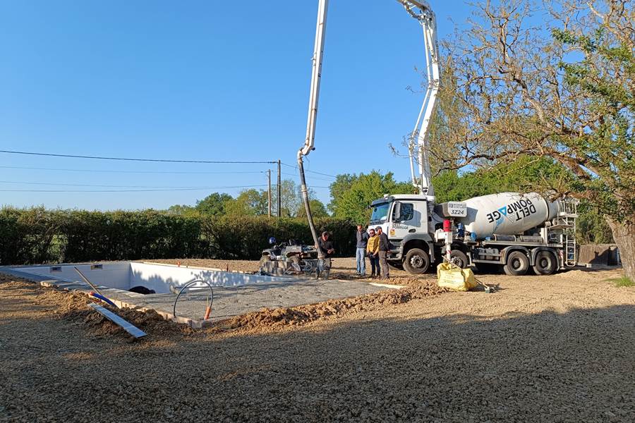 Construction de la piscine