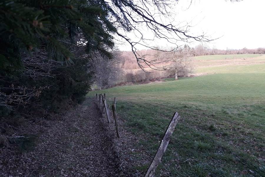 sentier depuis le camping, wandelpad vanaf de camping