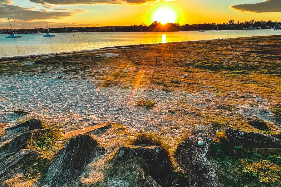 Coucher de soleil sur le port de La Forêt-Fouesnant