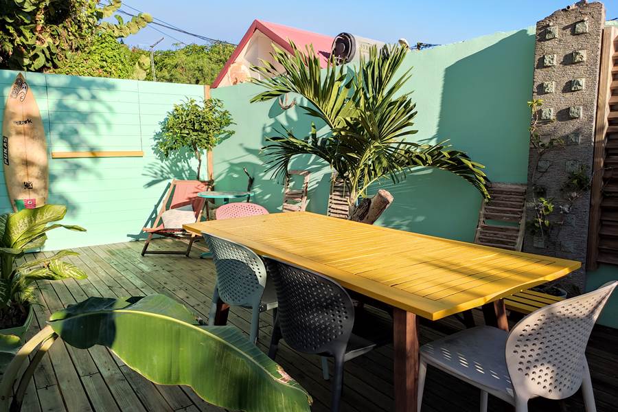 La terrasse de la Kaz Auberge