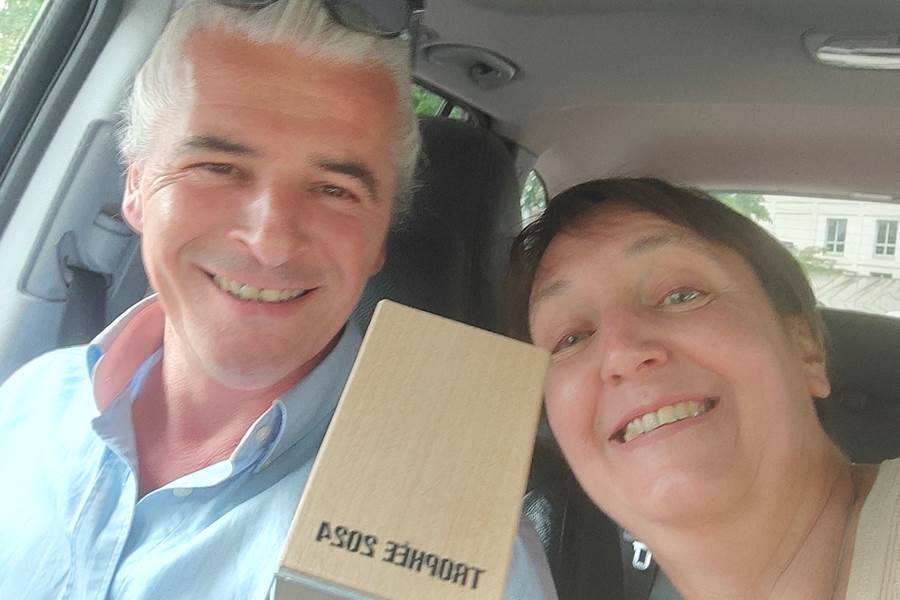 Mickaël et Christèle, l'équipe du Domaine, le jour du trophée 41 par Nature.