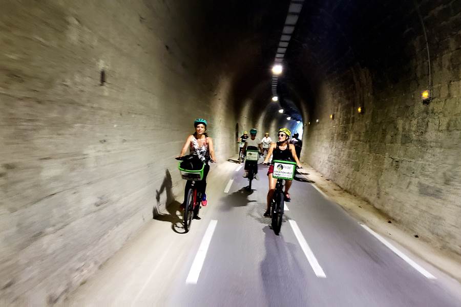 Tunnel de duingt à velo