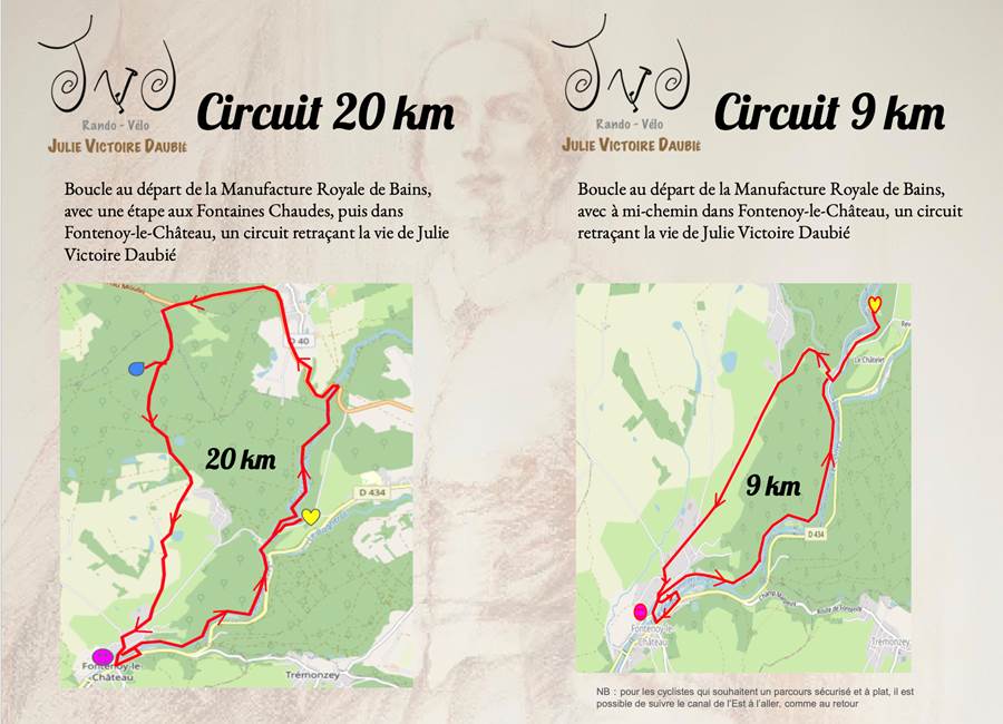 Les parcours JVD de 9 et 20 km