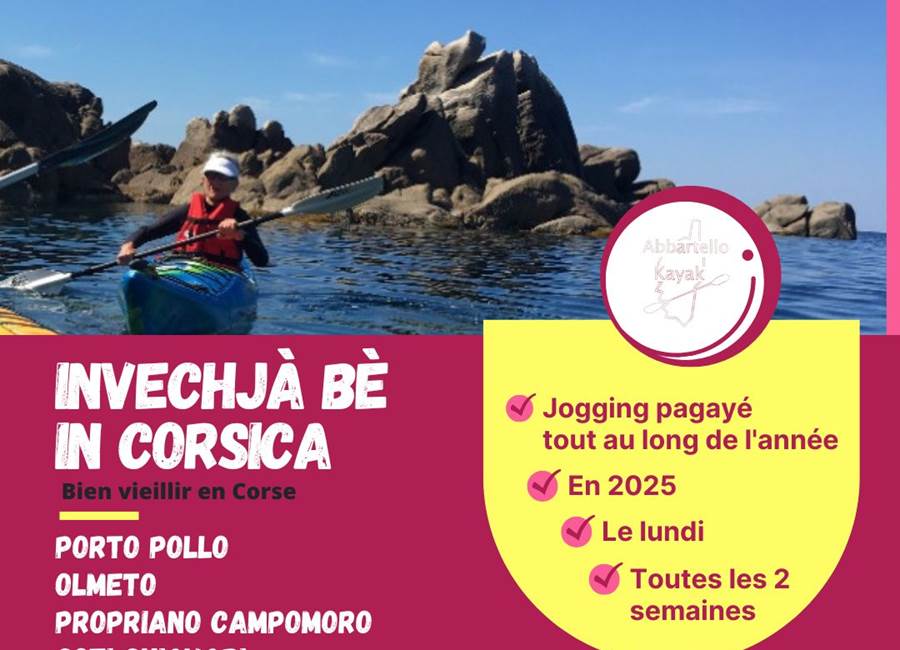Jogging pagayé bien vieillir en Corse 2025 avec Abbartello kayak