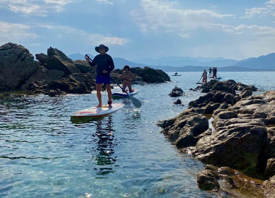 Abbartello kayak Corse rase caillou en stand up paddle