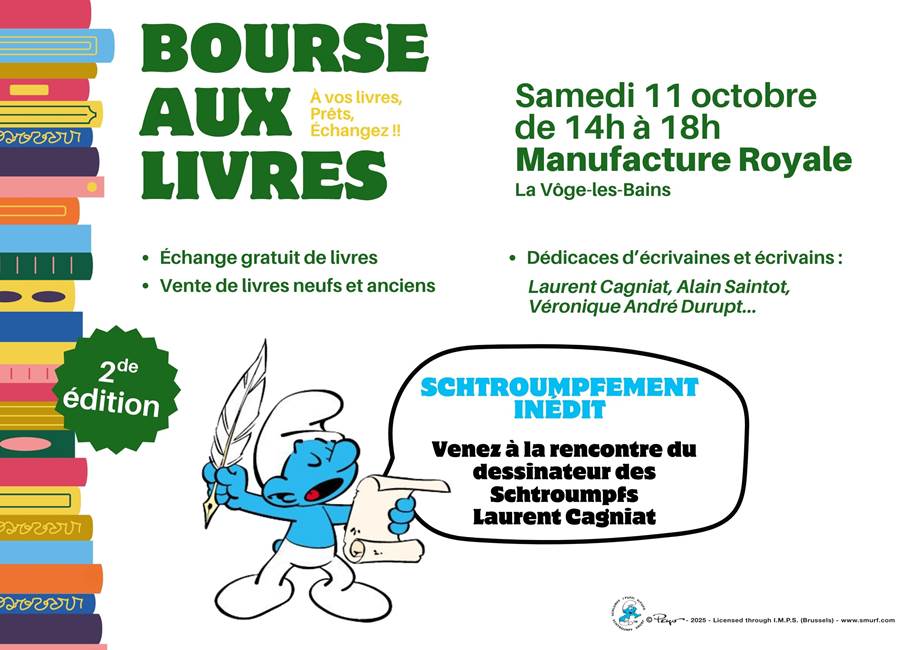 Bourse aux livres de la Manufacture Royale de Bains