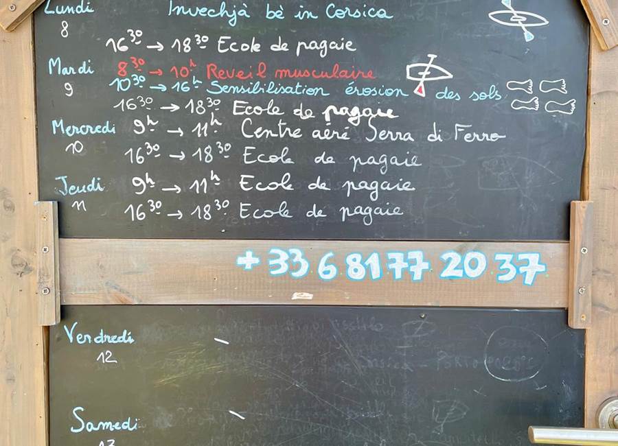 Programme kayak paddle Abbartello 8 au 14 juillet 2024