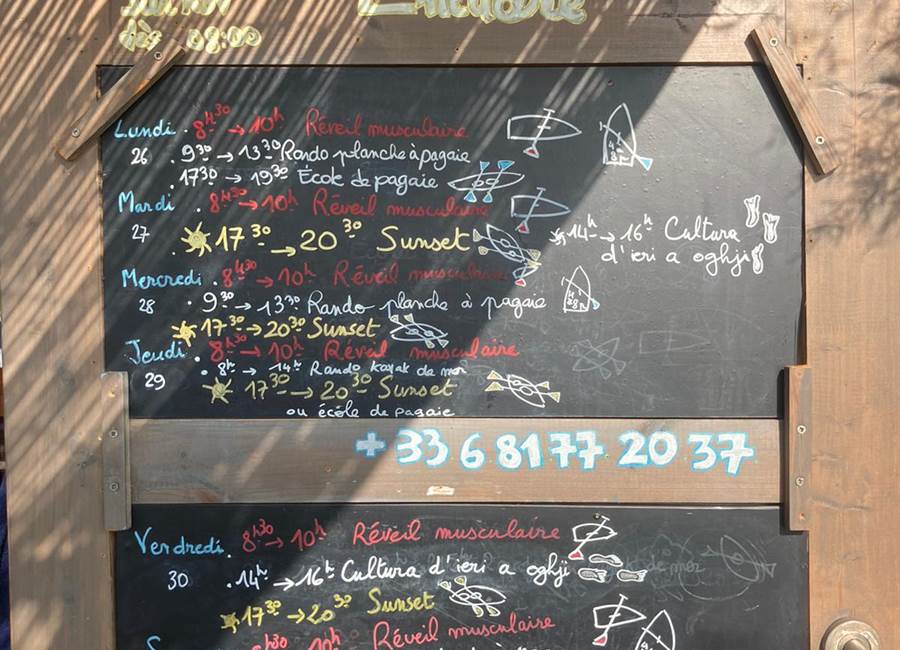 Pagaie en Corse Abbartello kayak SUP semaine avant la rentree scolaire septembre 2024