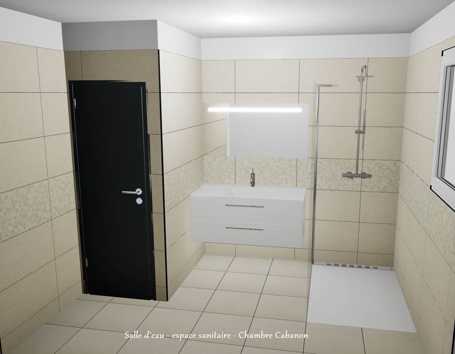 Salle d'eau Espace sanitaire Chambre Cabanon - rénovation - Le Ranch des Lacs