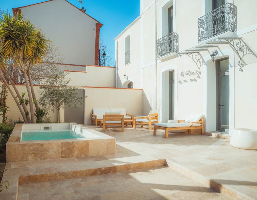 Maison Balas - Chambre d'Hôtes - Canet en Roussillon - Suite Castell - Piscine