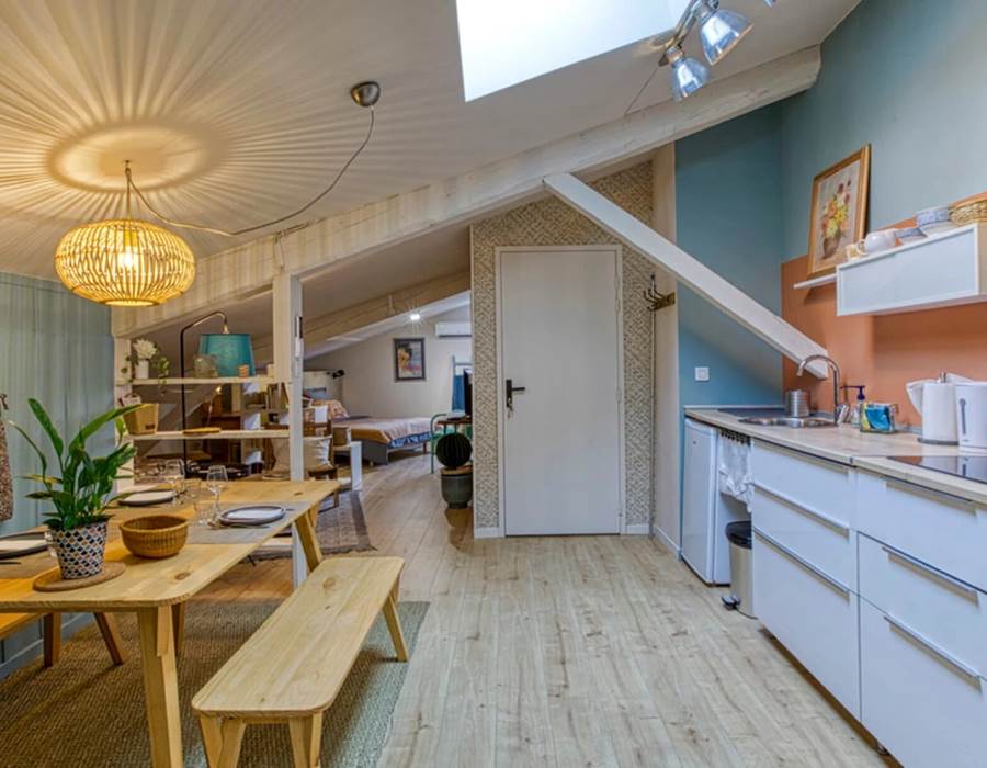 salle à manger-cuisinne-16 bis gite hotel-albi-marssac-terssac