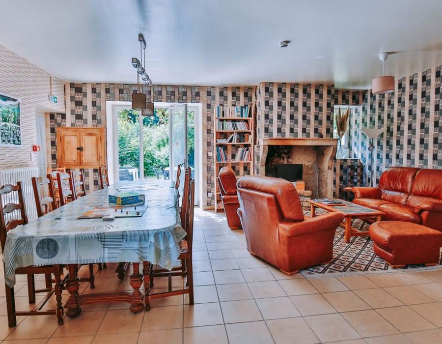 Gîte partagé - Salon et Salle à manger