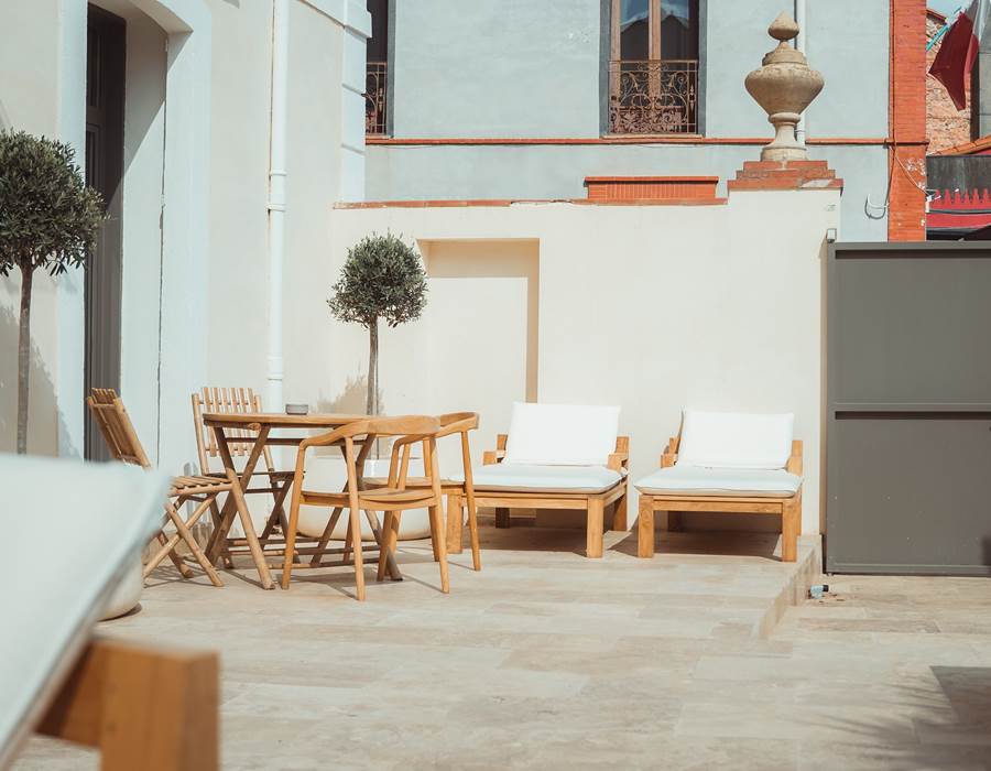 Maison Balas - Chambre d'Hotes à Canet en Roussillon - Suite Castell - Bain de soleil - Terrasse