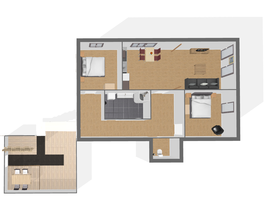 plan vue du dessus  / plan top view