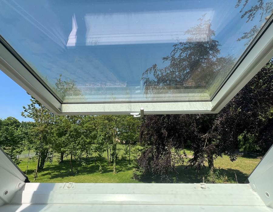 Vue depuis les chambres sur le jardin