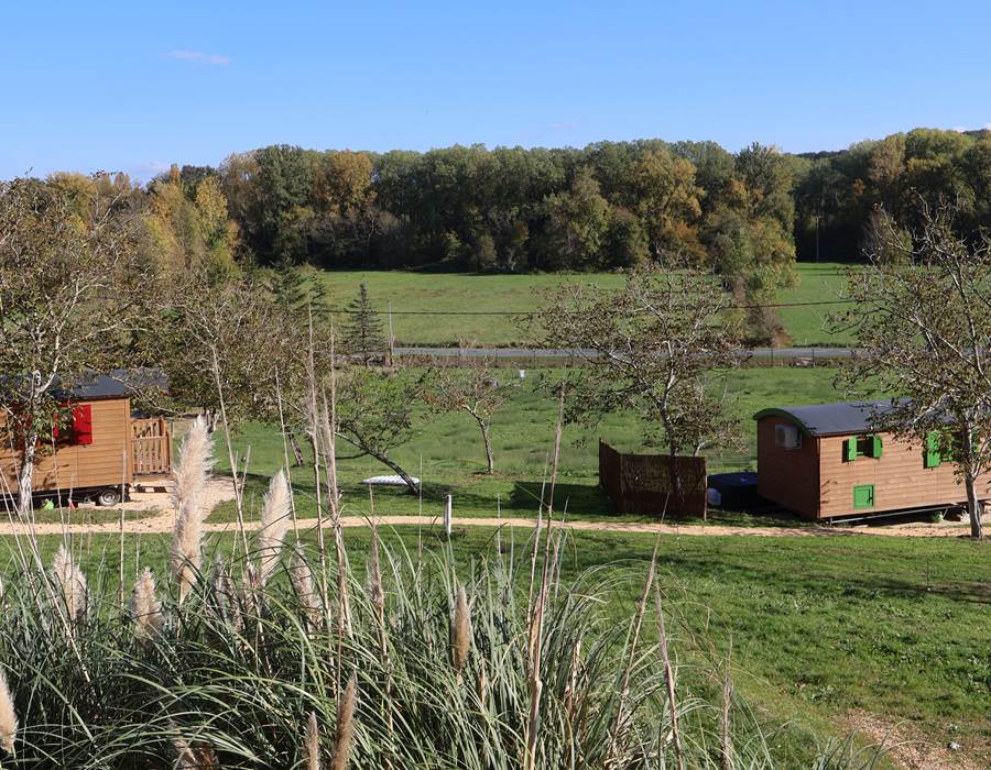 vue des deux roulottes