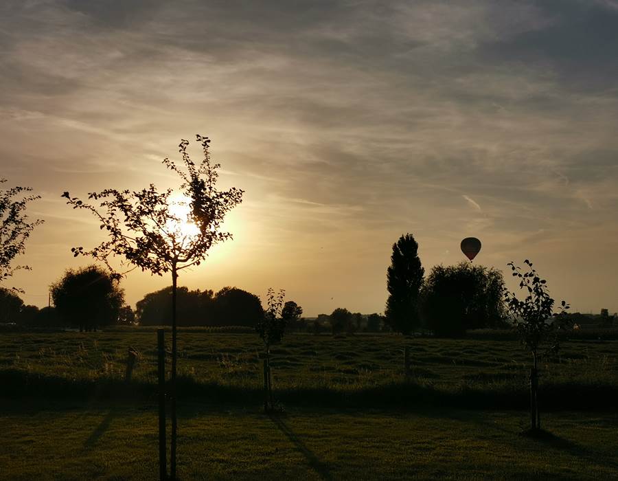 vue du balcon le soir