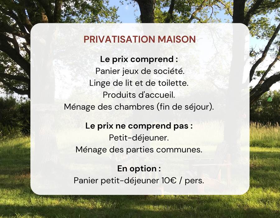 Privatisation maison - Le Domaine Enchanté
