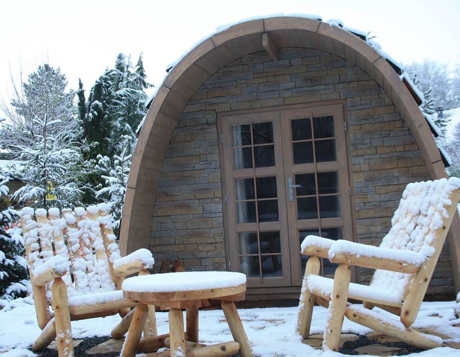 terrasse refuge sous neige