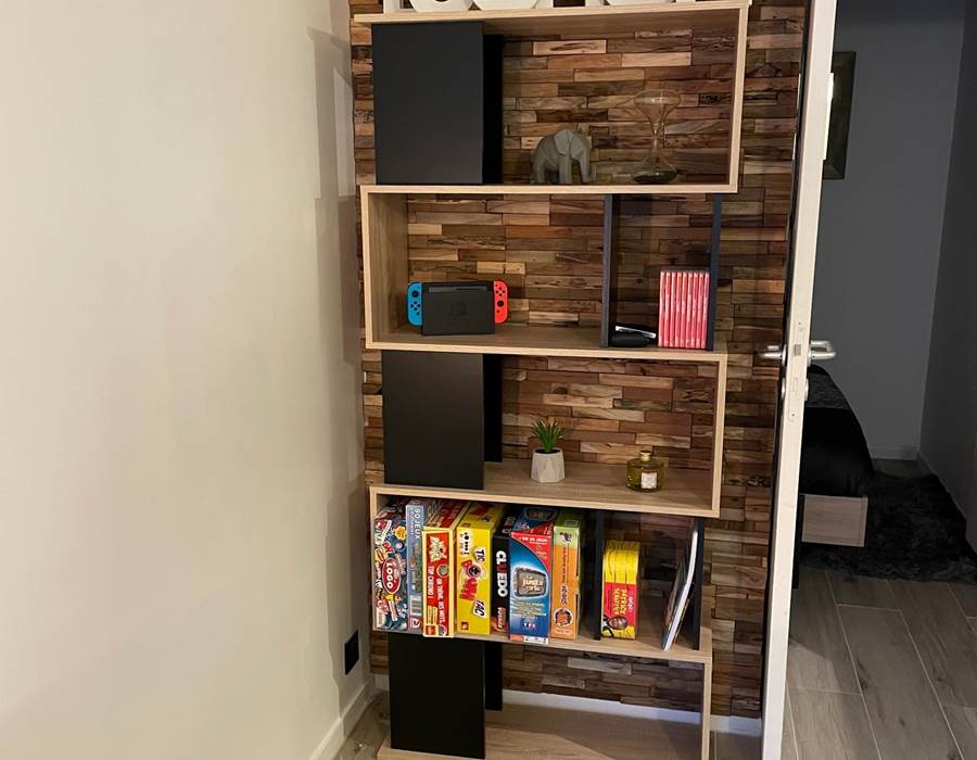 Coin bibliothèque avec switch