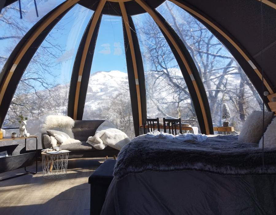 Dôme le flocon avec spa pyrénées