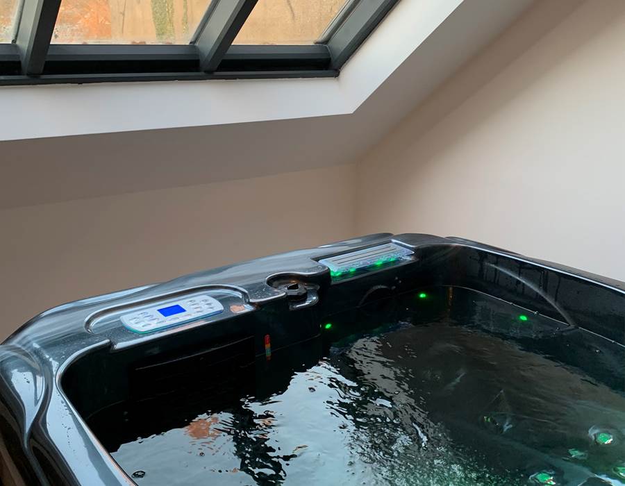 Jacuzzi vue campagne