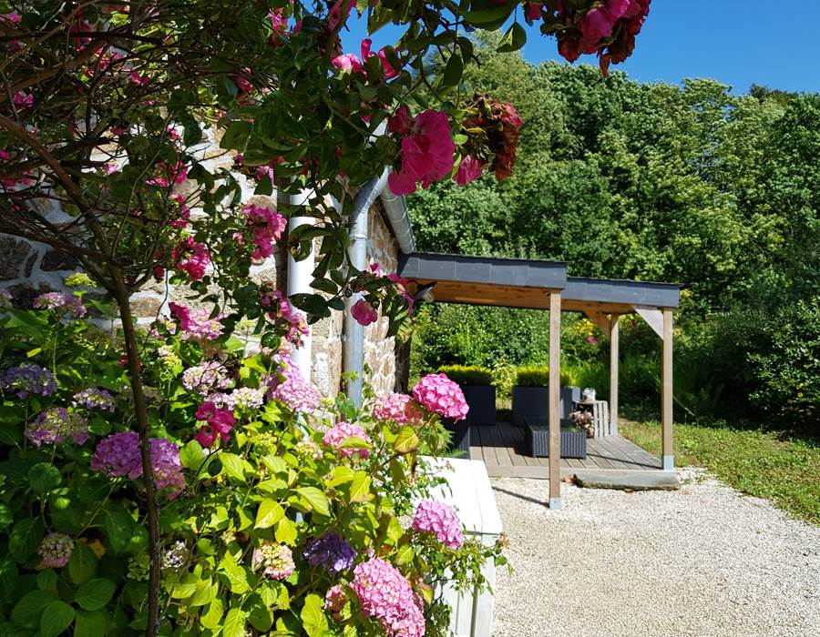 Le Colombier Bretagne, chambres d'hôtes Coeur de Granit - Terrasse couverte