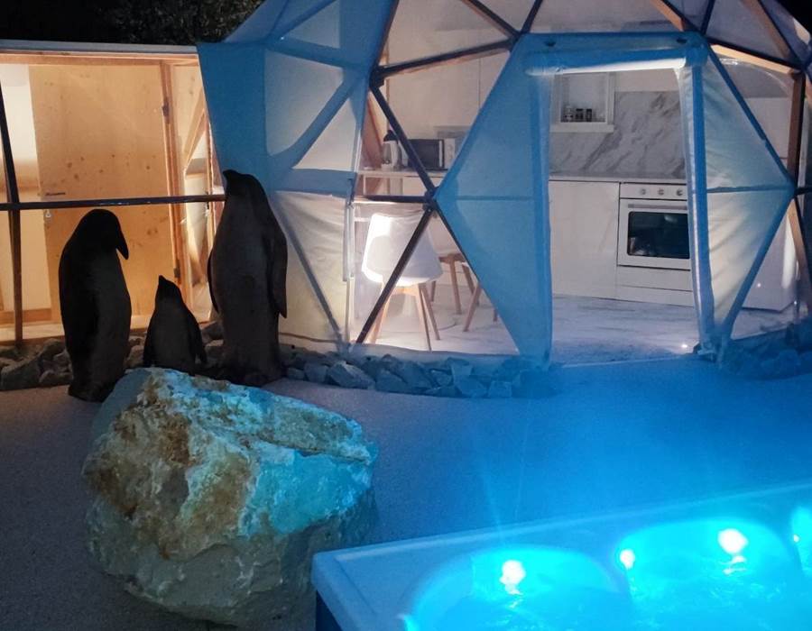 Jacuzzi Privé Igloo nuit