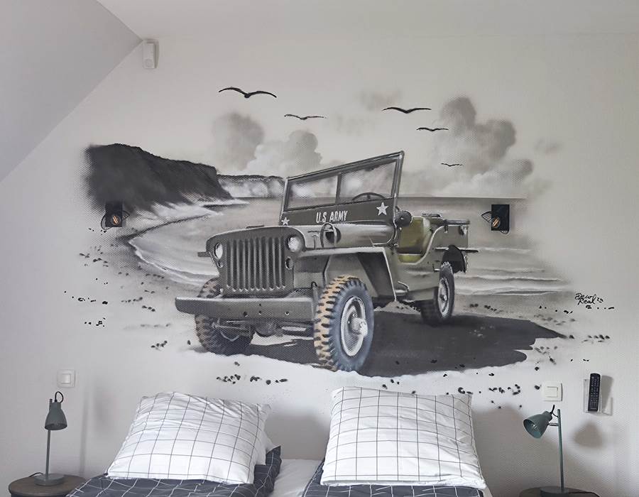 le-sherman-1er-étage-chambre-easy-red-balcon-parking-privatif-vidéo-acceuil-whathsapp