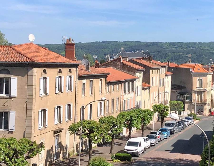 Vue du balcon chambre Camille - Centre ville Mazamet
