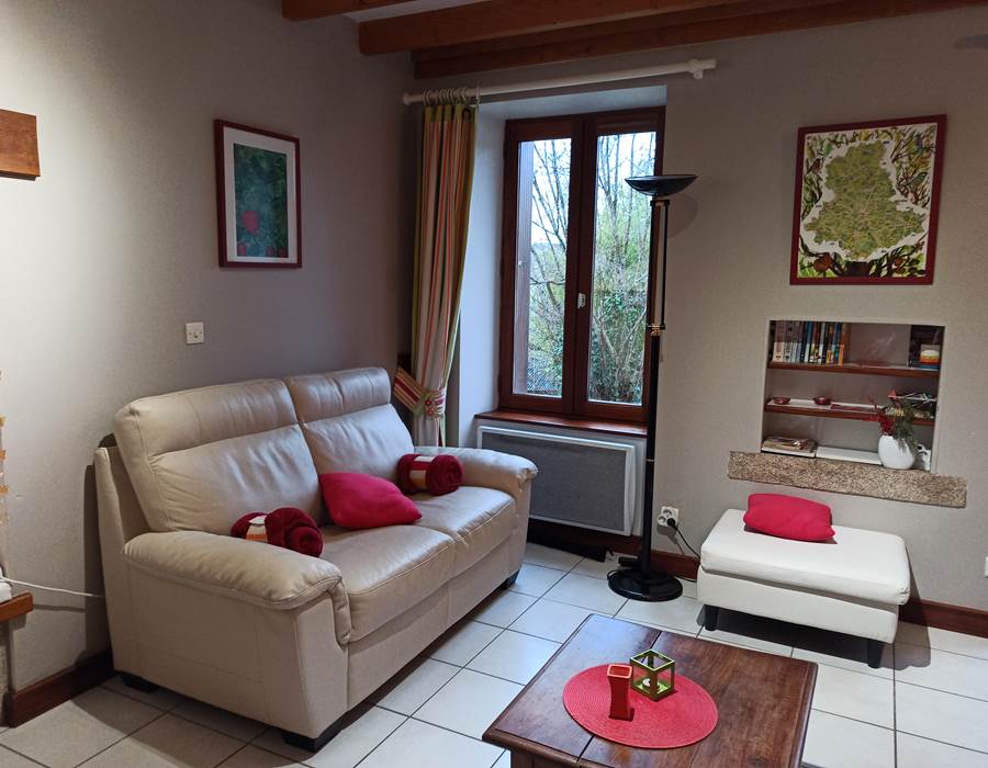 Du salon, vue sur la terrasse ouest