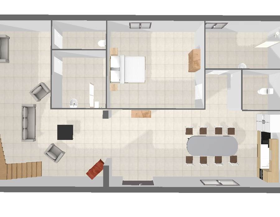 Plan 3D Rez de chaussée
