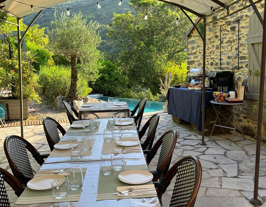 Terrasse du petit-déjeuner