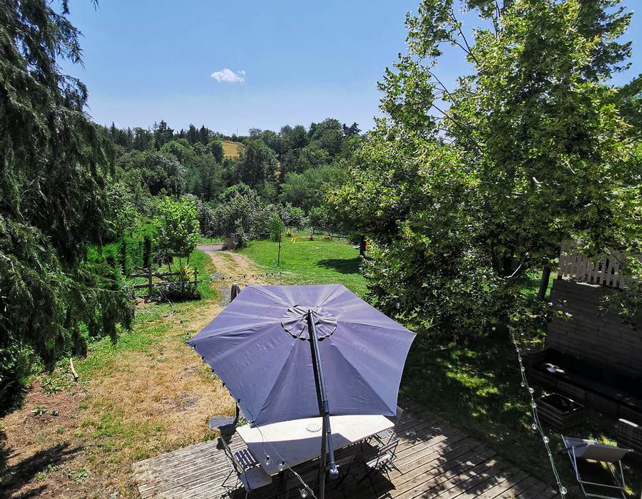 Vue sur le jardin et la nature