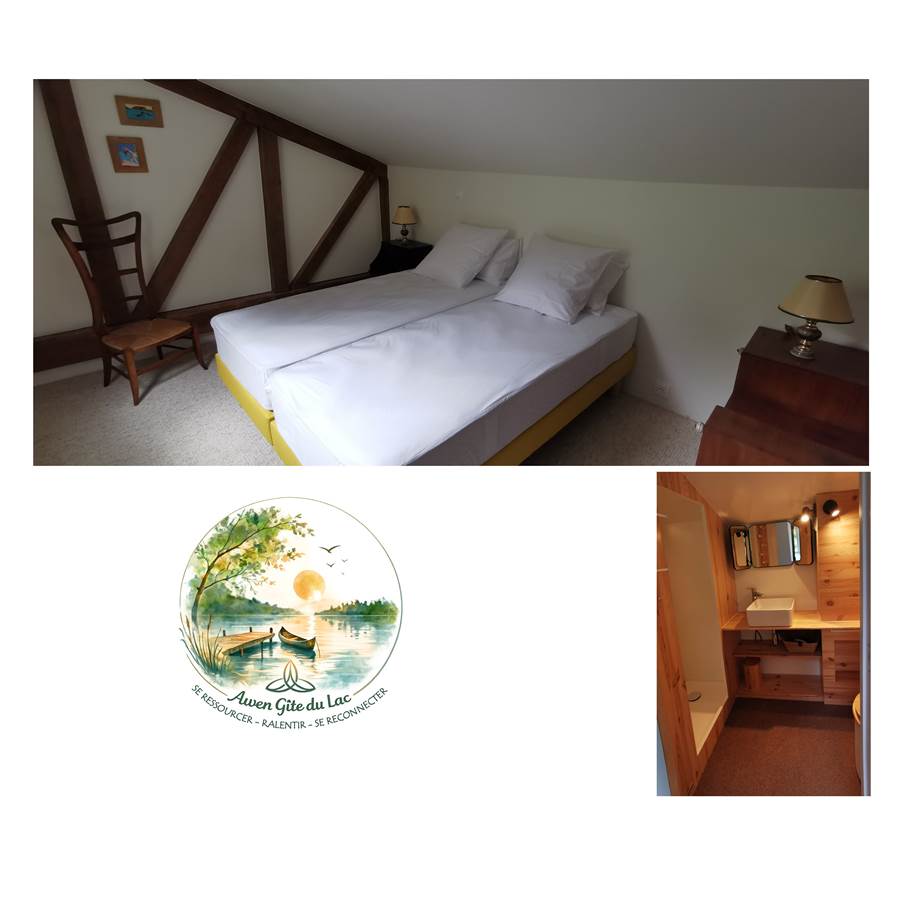 Awen_gite du lac_chambre jaune_2_étage_Vallée de la Rance_Bretagne