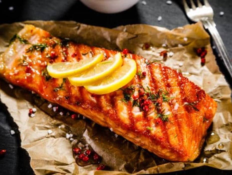 saumon grillé au feu de bois