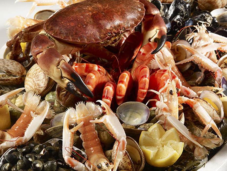 menu fruits de mer