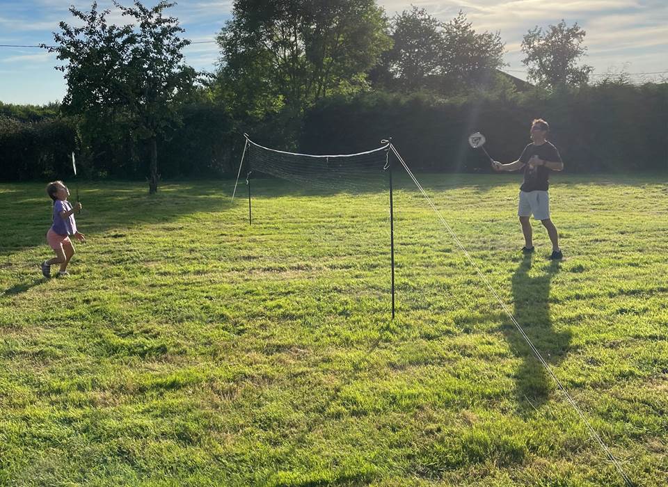Badminton in the garden