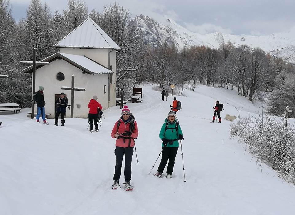 Les 3 croix en raquette entre Valloire et Valmeinier