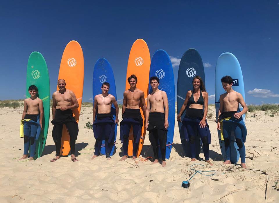 surfer en famille