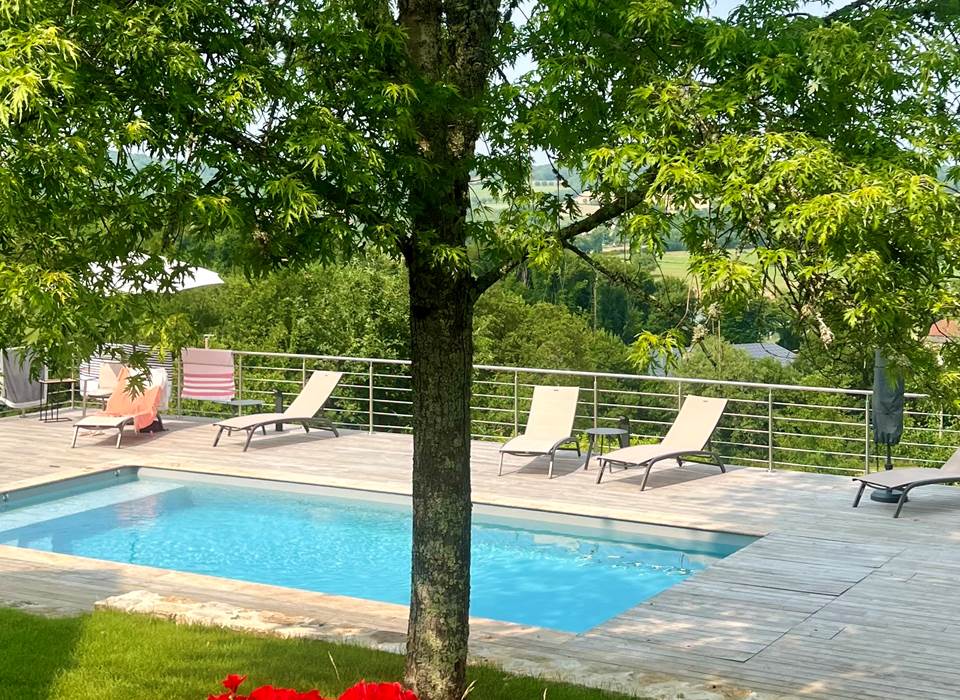 Vue de la terrasse du Gîte La Blanchie Haute