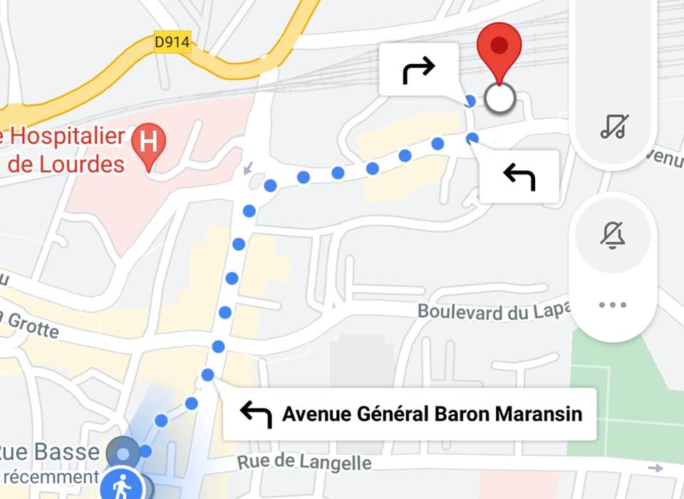 la gare SNCF de Lourdes a 9 min a pied
