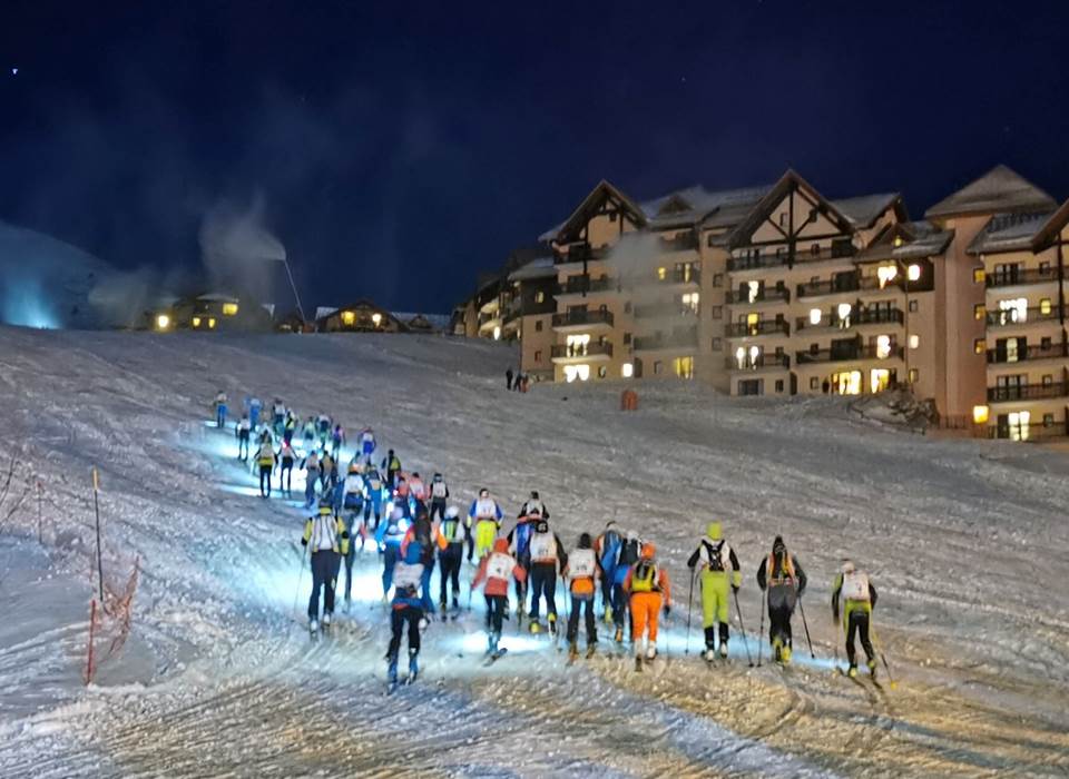 Montée nocturne de la Mine à Valmeinier