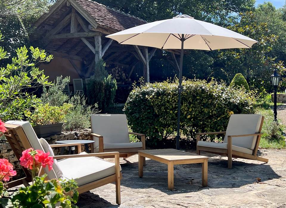 Terrasse Gîte La Blanchie Haute