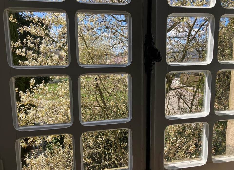 Jolie vue sur le jardin depuis les chambres