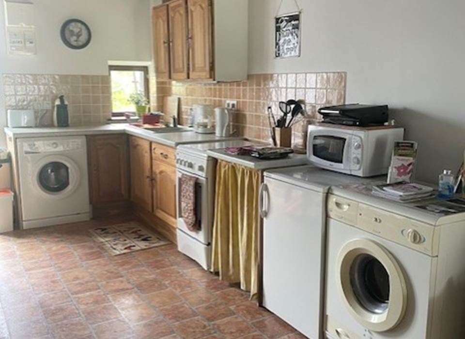 Kitchen in Water Lilies with tumble drier