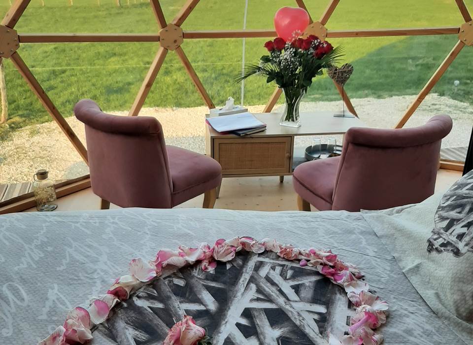 Dôme Idylle, décoration romantique