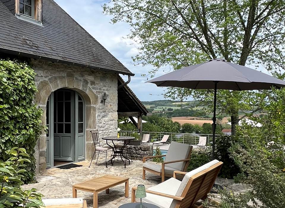 Terrasse Gîte La Blanchie Haute