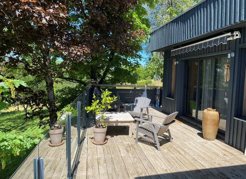 Terrasse du Lodge avec vue imprenable