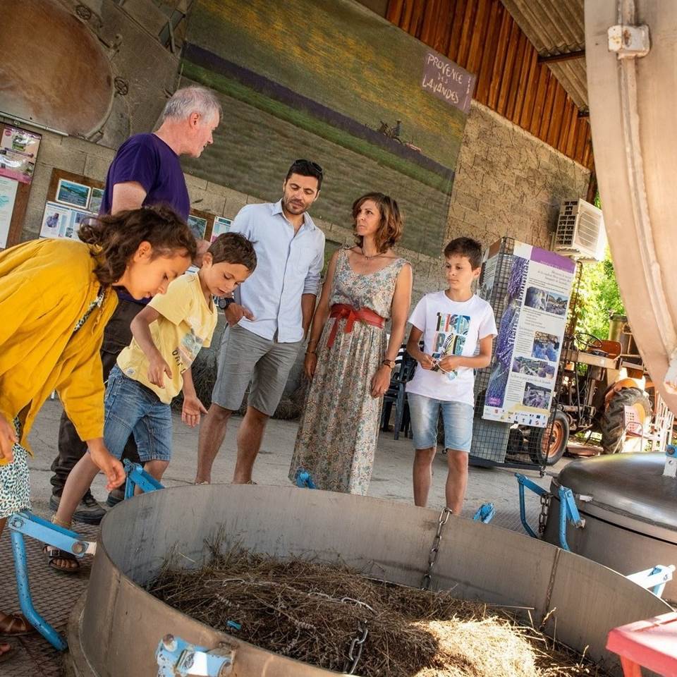 Accueil visiteurs à la Distillerie des 4 Vallées : départ de visite guidée en Drôme (Vercors)